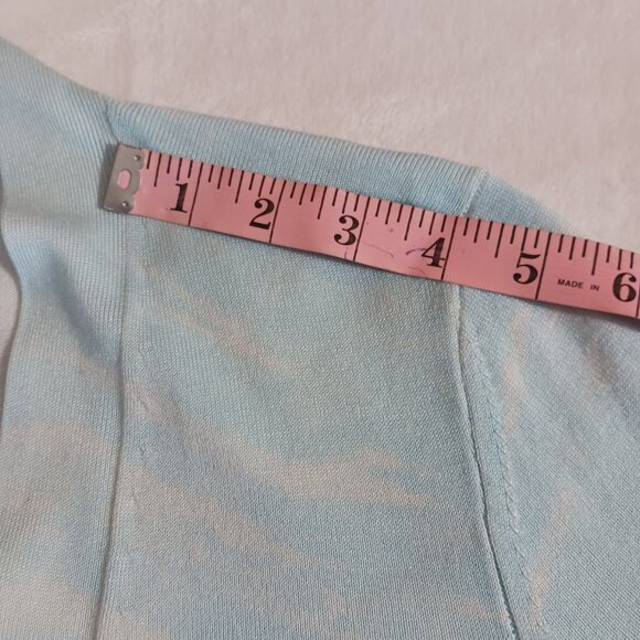 Chico's  Cardigan, Spun Rayon, Hanky Hem, Ombre Ocean Blues,  Small, Light Knit - Picture 9 of 10